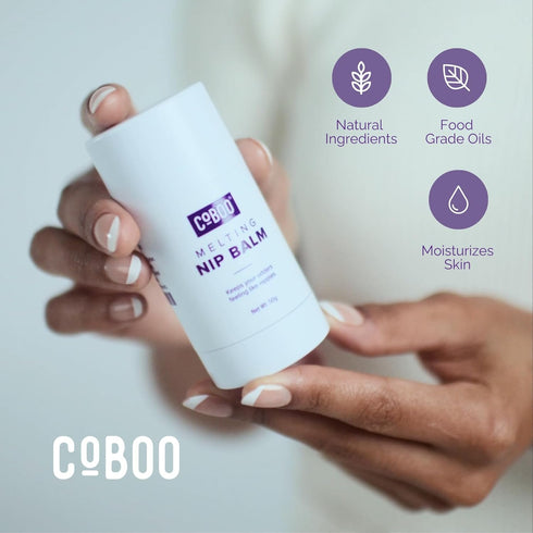 CoBoo Melting Nip Balm for Sore Nipples, Baby-Friendly Postpartum Essential, Touch-Free Application, Soothes