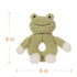 Apricot Lamb Baby Frog Soft Rattle Toy, Plush Stuffed Animal for Newborn Soft Hand Grip Shaker Over 0 Months (Frog, 6 Inches)