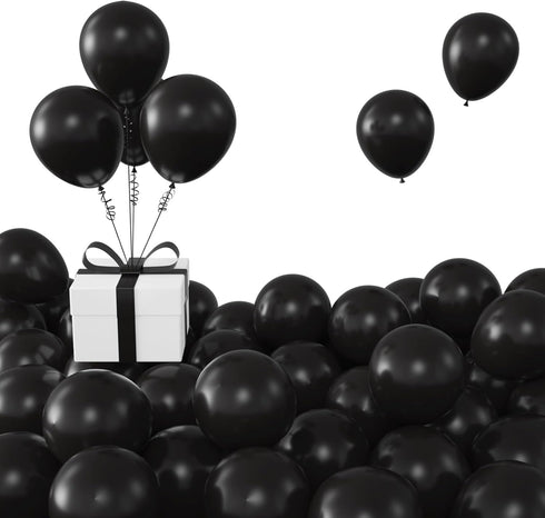 KALOR Black Balloons, 100 Pcs 5 Inch Mini Matte Latex Balloons for Birthday, Wedding Party, Baby Shower