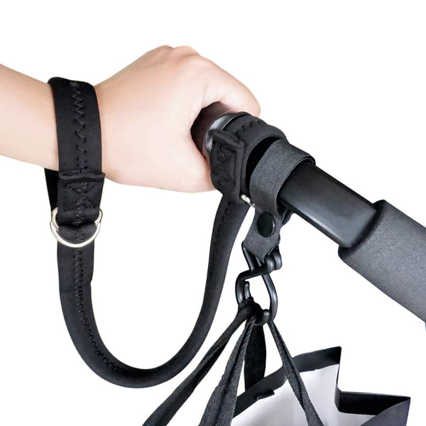 Baby Stroller Safety Wrist Strap or Short Leash for Dog, Black