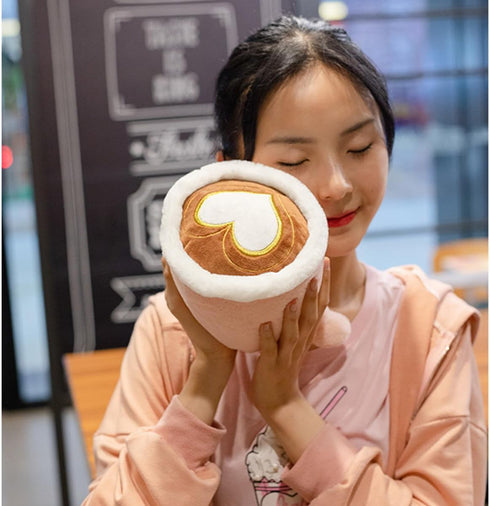 Latte 11.8 Inch Plush Pillow - Coffee Cup Doll Toy, Birthday Gift for Kids, Adults