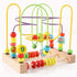 QZMTOY Wooden Toys for Toddlers – Bead Maze Toy with Colorful Animals Fruits Shapes – Educational Counting Learning Toys