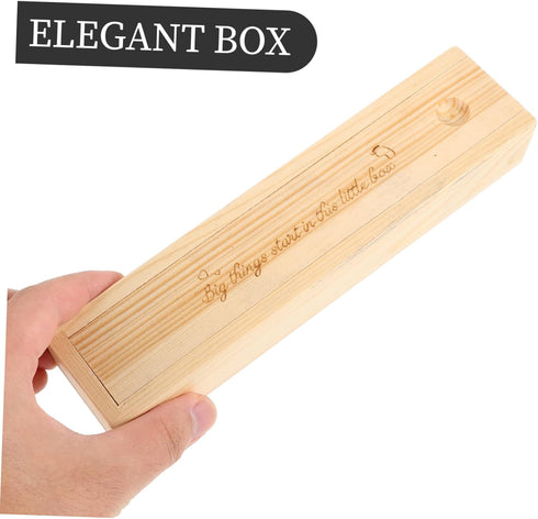 Pregnancy Test Keepsake Box with Lid Wooden Announcement Storage Case for Newborn Memories for Hair Locks Teeth