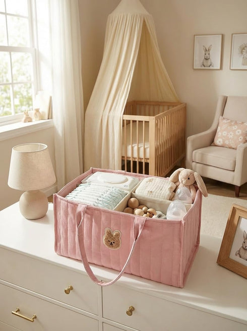 KCWVSIE Diaper Caddy Organizer for Changing Table,Car Organizers and Wipes Storage Portable Storage for Newborn