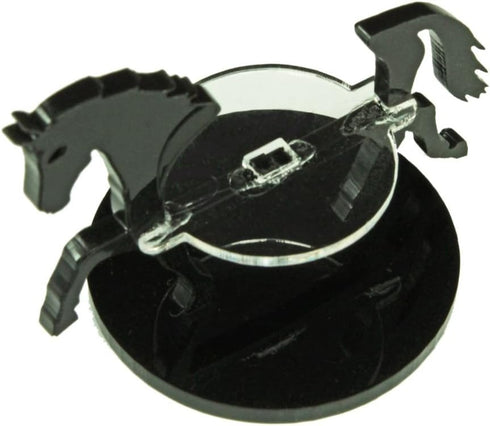 LITKO Horse Character Mount for Role Playing Games | Compatible with DND Pathfinder | (40mm Circular Base, Black)