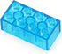 Feleph 320 Pieces Transparent Medium Blue 2x4 Bricks Parts Building Kit, Creative Play Set Compatible with Major Brands