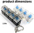 #LOVESPACE 2 Pack Keyboard Fidget Keychain with LED Lights,Keyboard Fidget Toy,clicker fidgets(Transparent)