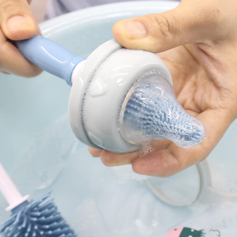 12" Long Handle Silicone Cleaning Brush for Baby, Sports, Vase, Glassware, and Smaller Diameter Openings