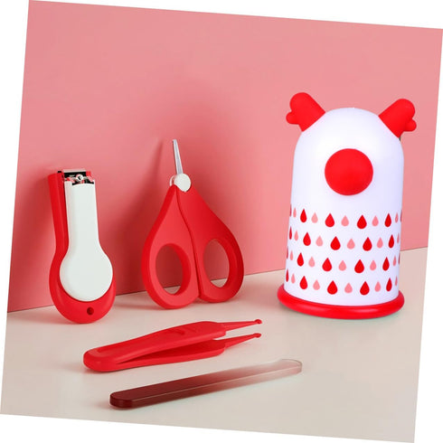 Set Nail Clippers and Scissors Grooming Kit for Newborns with Nail File Safe Manicure Clippers