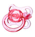 Set Landofgenie Large Shield Adult Size Pacifiers Moon Shape Transparent Design Pacifier Pink