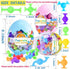 50Pcs Bath Toys for Kids Ages 3+, Suction Cup Sensory Toys, Travel Window Toys, Dinosaur Eggshell Storage
