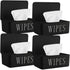 Singhoow 4 Pack Baby Wipes Dispenser Refillable Wipe Holder with Lid Toilet Wipes
