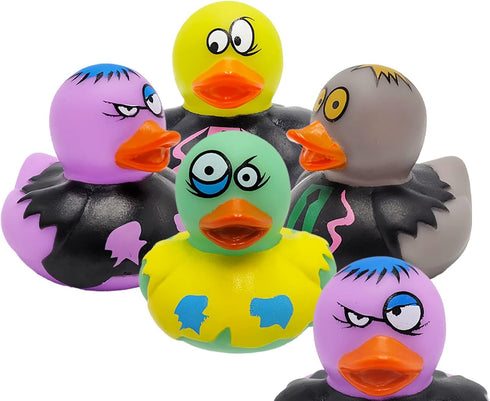 6-Pack Summer 2 Inches Halloween Zombie Rubber Duck Toy Duckies for Kids, Bath, Birthday Baby Showers Beach and Pool