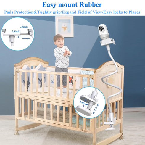 Baby Monitor Mount Stand Holder, Compatible with HelloBaby HB66/HB 248/HB6550/HB6339, ANMEATE SM935E, Juan JA2216