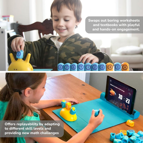 57 Count PlayShifu Math Games for Kids Plugo | STEM Learning Toy with Numbers & Operators | Fun Interactive Math Kit |
