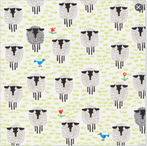 Baby Paper Original Crinkle Teether & Sensory Toy for Babies & Infants | ORGANIC Sheep Pattern | Non-Toxic, Washable | Great for Baby Showers