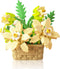 Vilbocr Mini Flowers Building Block Set,Flower Blocks Toys,Plants and Succulent Toys,Building Block FlowerpotBotanical