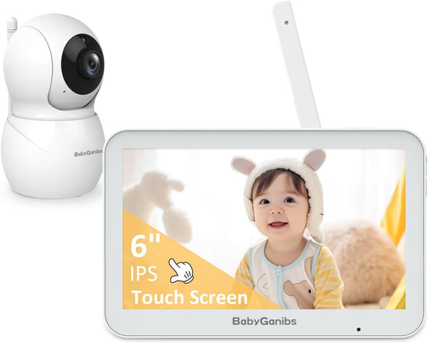 Baby Ganibs Baby Monitor with Camera and Audio - 6'' Touch Screen with Photo