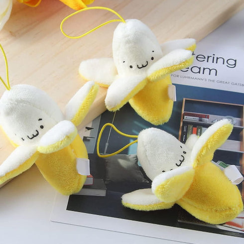 Peeling Banana Doll Toy, Cartoon Doll Soft Birthday Gift PP Cotton Peeling Banana Shape Plush Doll Pendant for Decoration
