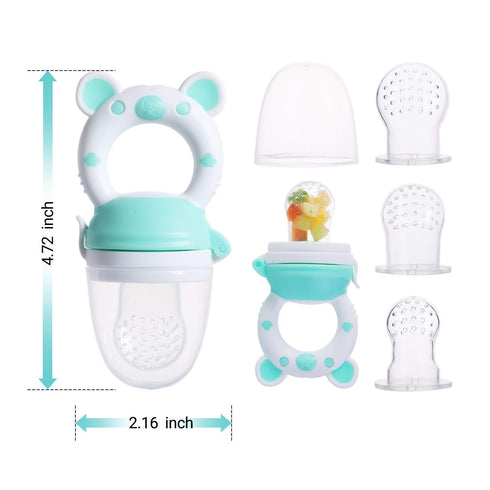 3-24 6 2-Pack Baby Fruit Food Feeder Pacifier - Fresh Food Feeder, Infant Fruit Teething Teether Toy for Months, Pcs