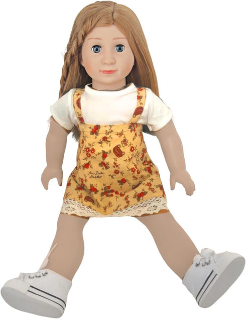 5 Pcs Doll T-Shirts for 18 Inch Dolls, Summer Outfit Doll Clothes, Short Sleeved Classical Tee - 5 Pcs White