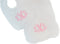 Personalized Baby Girl White Ruffle Bib and Burp Cloth set with Initials