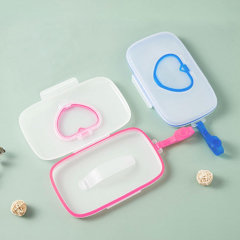 JWTIFOA Wipes Dispenser Portable Wipes Container, Travel Wipes Case, Reusable Wipe Holder for Diaper Bag, Refillable