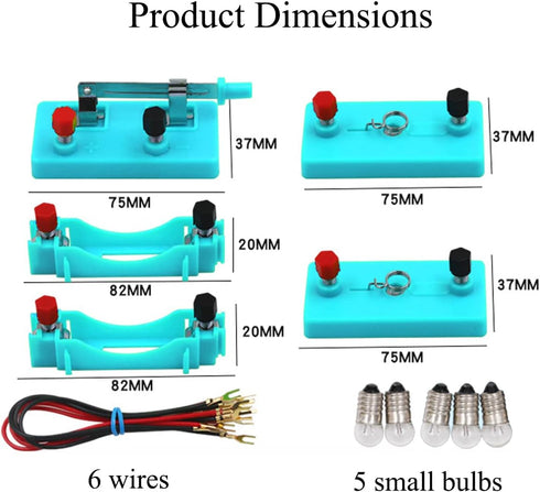 Kids Electricity Circuit Learning Kit, STEM Physics Science Electric Lab Experiments for Series and Parallel Circuit