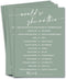 Bridal Shower Games Cards, 25Pcs Prefilled Engagement Party Games for Guests, Minimalist Green Wedding Supplies - C19