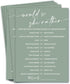 Bridal Shower Games Cards, 25Pcs Prefilled Engagement Party Games for Guests, Minimalist Green Wedding Supplies - C19
