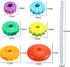 Baby Spinning Stacking Toys, ABS Plastic Rainbow Design Ring Stacker for 6-12 Months Montessori Educational Learning