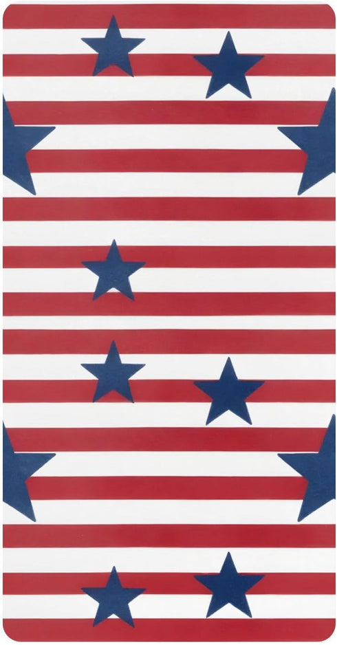 CZXW Vintage American Stars Crib Sheets Fitted 52" x 28" Natural Cotton Soft