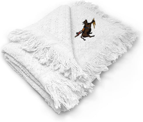 Fastasticdeals Custom Embroidery Nursery Bedding Baby Blankets for Boys & Girls Bull Riding