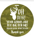 Camouflage Deer Stop No Touching Baby Car Seat Sign, Country Boy Stroller Tag, Camo Car Seat Accessory