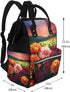 HCBPWVQA Backpack Daypacks Backpack Mommy Beautiful Colorful Flowers Diaper Bag with Changing Pad and Pacifier Holder
