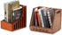 Set 5 Dollhouse Miniature Desktop Bookshelf with Books Wooden Bookcase Furniture Miniature Desktop Organiser Mini House