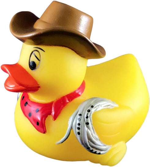 3" Baby Safe Cowboy Rubber Duck - Fun Bath Time Companion