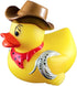 3" Baby Safe Cowboy Rubber Duck - Fun Bath Time Companion