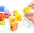 TOP BRIGHT Wooden Lacing Beads for Toddlers, Kids Fine Motor Skills Montessori Toys for 2 Year Old Birthday Gifts