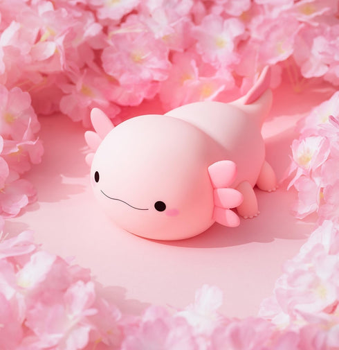 Axolotl Night Light for Kids,Cute Axolotl lamp Gifts Rechargeable light Table Lamp Bedside Lamp,LED Animal Silicone