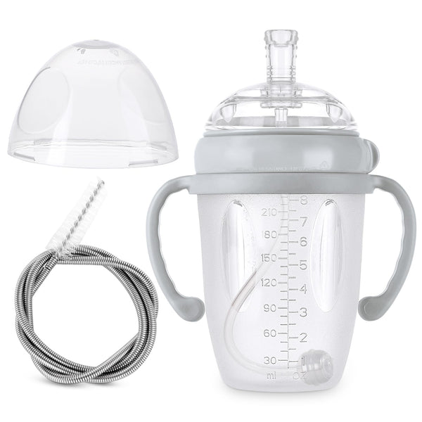 haakaa Weighted Straw Sippy Cup for 6+ Month Old, Silicone Weighted Straw