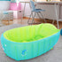 Pinsofy 06 Baby Inflatable Bathtub, Green Foldable Shower Basin, PVC Nonslip for Baby Gift Years Old Kids