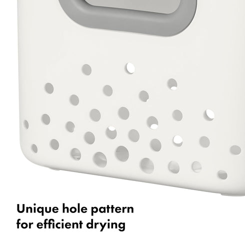 Stand Up Bath Toy Storage Bin - Efficient Organizer for Baby's Toys (Gray)