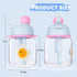27oz Toddler Water Bottle, Tritan Sports Water Bottle with Straw, Plastic Water Bottle with Soft Strap, Kids Water