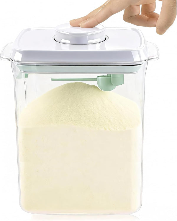 Formula Container for Baby Formula Dispenser with Scraper and Scoop One Button