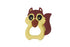 Sweetie TR032 Teether Teething Squirrel Toys Silicone for Babies (Yellow)