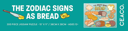 Ceaco - Space Saver - Bread Zodiac - 300 Piece Jigsaw Puzzle for Adults