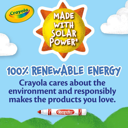Crayola Washable Markers - Green (12ct), Kids Broad Line Markers for Classrooms & Teachers