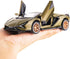BDTCTK Lambo Sian FKP37 Car Model Toy, 1:32 Child Sound and Light Pull Back Car, Army Green Zinc Alloy Casting