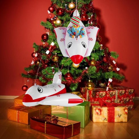 E-TING Santa Clothing Accessories Inflatable Aircraft Airplane Plane Ship Flying Boat for elf Doll Christmas